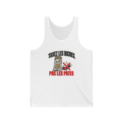 Tank top « Taxez les riches, pas les pâtes » (Tax the rich, not the pasta)