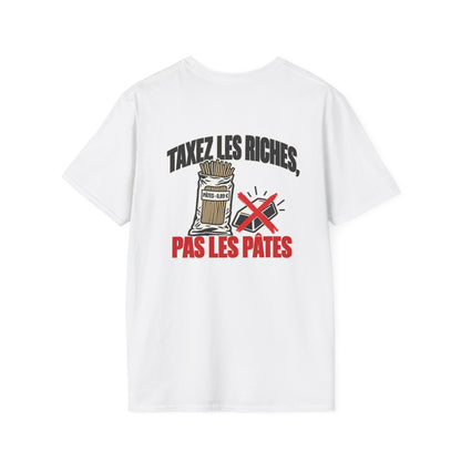 T-shirt « Taxez les riches, pas les pâtes »
